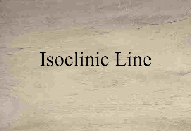 isoclinic line