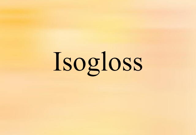 isogloss