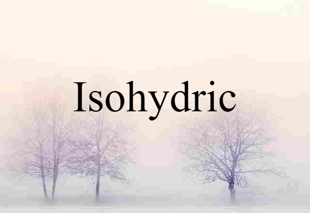 isohydric