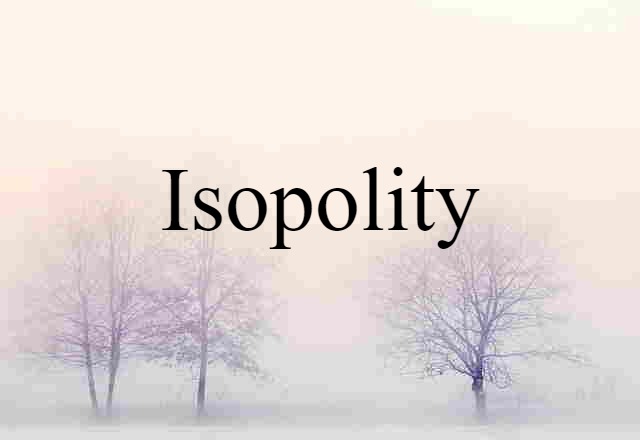 isopolity