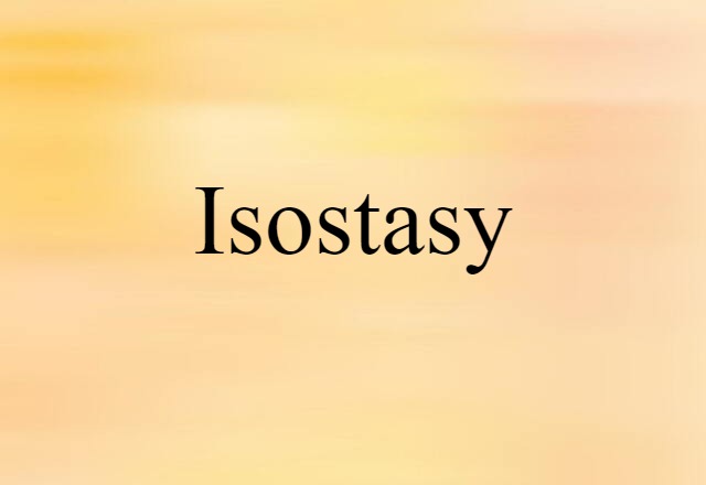 isostasy