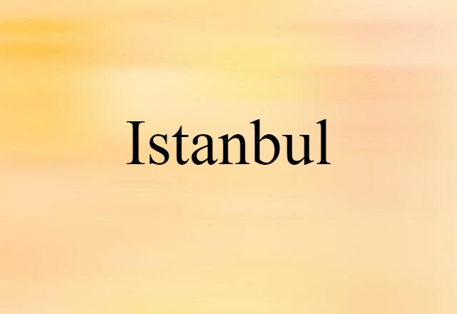 Istanbul (noun) Definition, Meaning & Examples