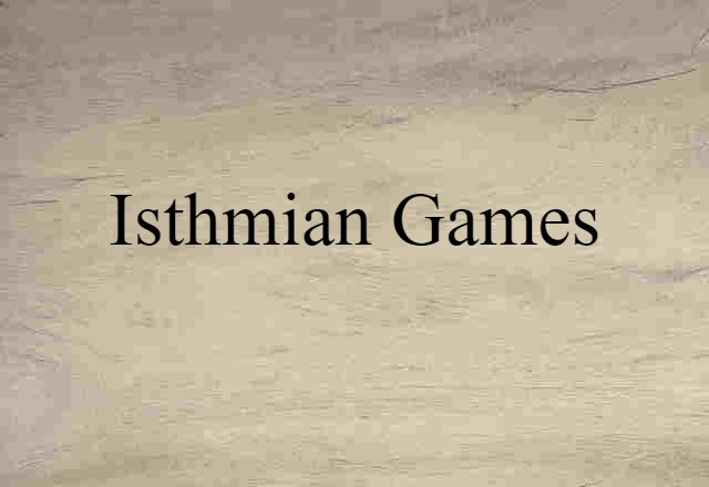 Isthmian Games