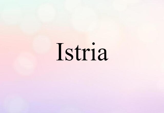 Istria (noun) Definition, Meaning & Examples