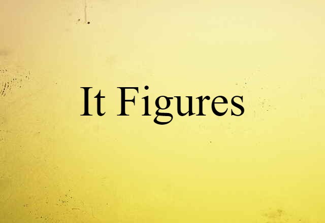 It Figures (noun) Definition, Meaning & Examples