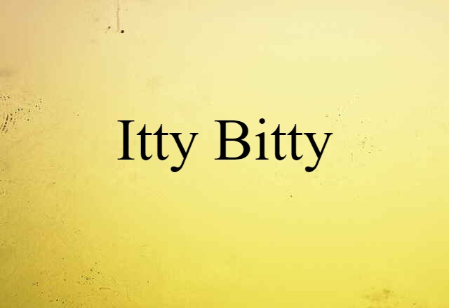 Itty-bitty (noun) Definition, Meaning & Examples