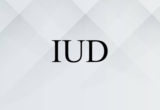 IUD (noun) Definition, Meaning & Examples