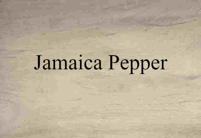 Jamaica Pepper (noun) Definition, Meaning & Examples