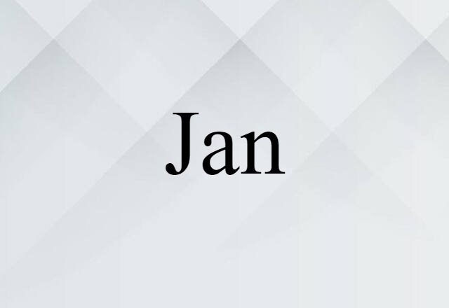 Jan (noun) Definition, Meaning & Examples