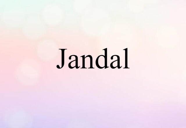 Jandal (noun) Definition, Meaning & Examples