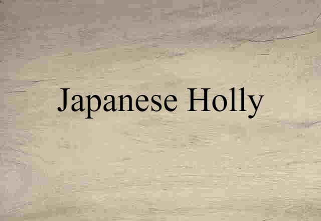 Japanese holly