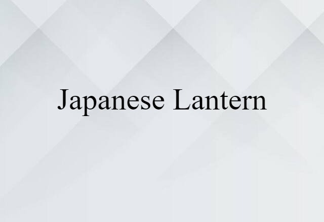 Japanese lantern