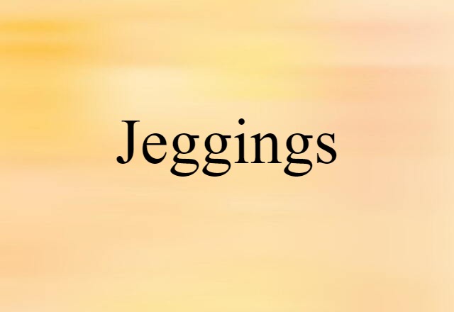 Jeggings (noun) Definition, Meaning & Examples