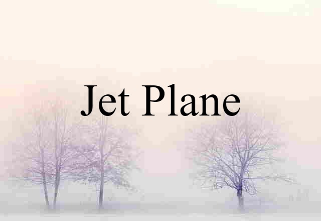 Jet Plane (noun) Definition, Meaning & Examples