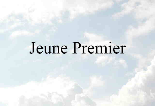 jeune premier