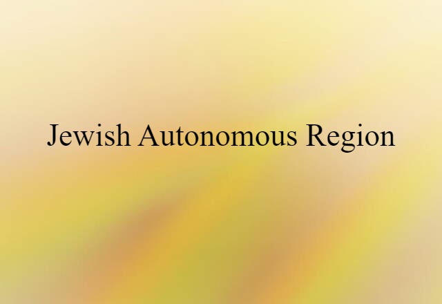 Jewish Autonomous Region