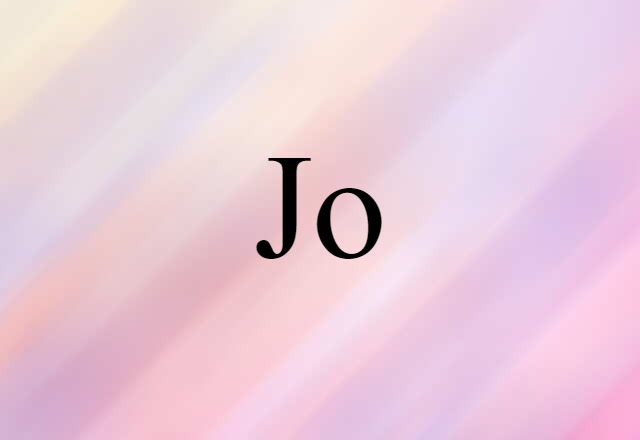 Jo (noun) Definition, Meaning & Examples