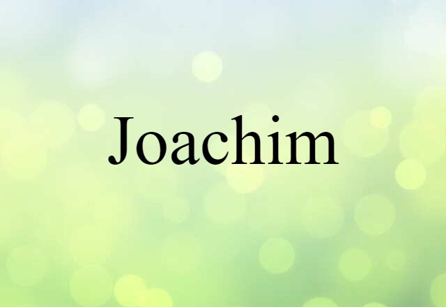 Joachim (noun) Definition, Meaning & Examples