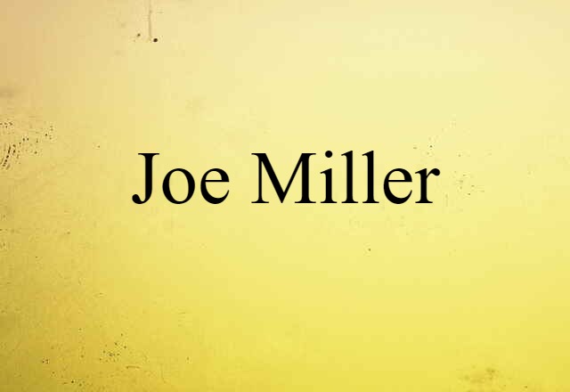 Joe Miller (noun) Definition, Meaning & Examples