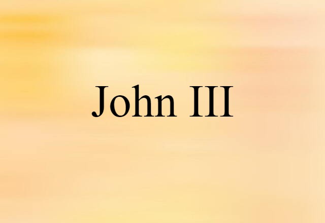 John III (noun) Definition, Meaning & Examples