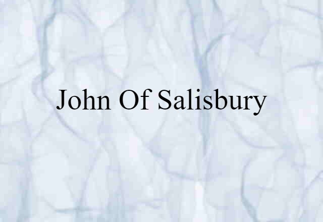 John of Salisbury