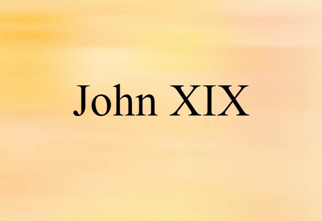 John XIX