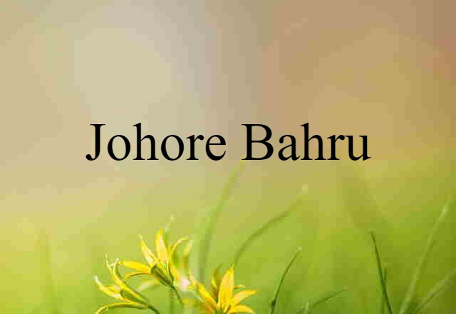 Johore Bahru (noun) Definition, Meaning & Examples