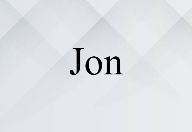 Jon (noun) Definition, Meaning & Examples