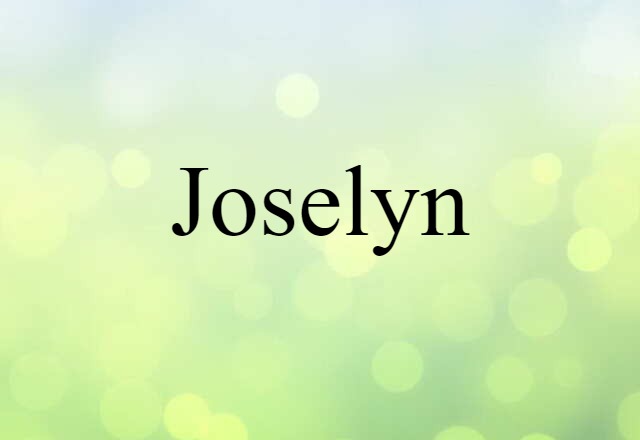 Joselyn (noun) Definition, Meaning & Examples