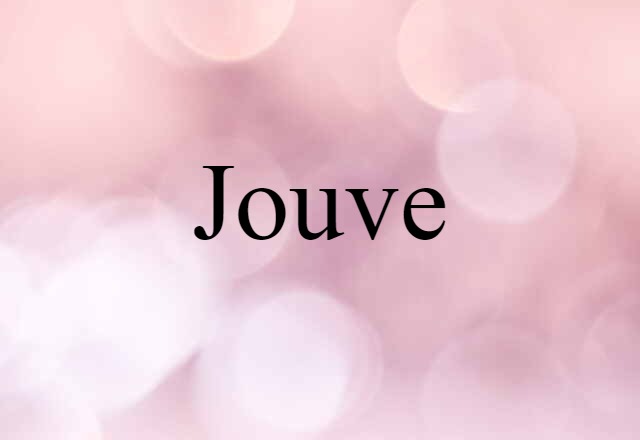 Jouve (noun) Definition, Meaning & Examples