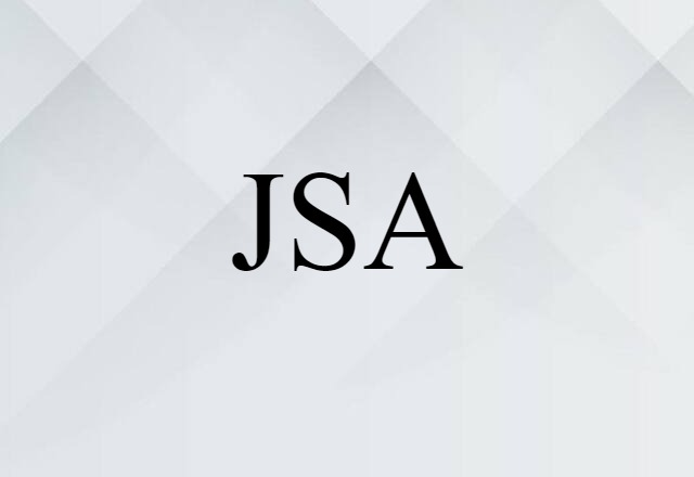 JSA (noun) Definition, Meaning & Examples