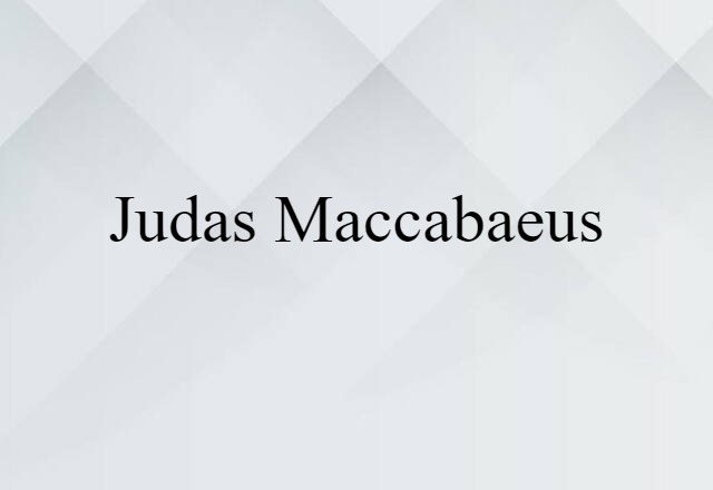 Judas Maccabaeus