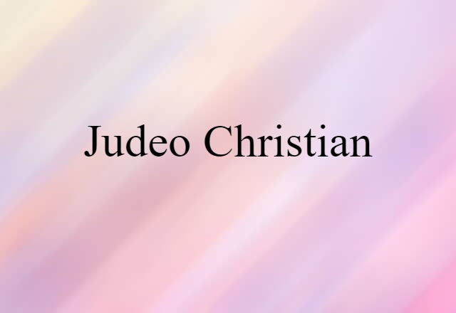 Judeo Christian