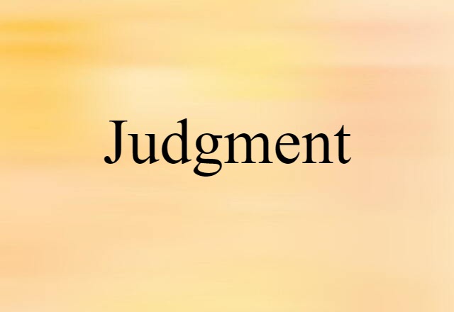 judgment