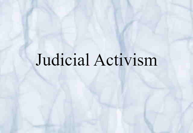 judicial activism