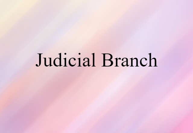 Judicial Branch (noun) Definition, Meaning & Examples