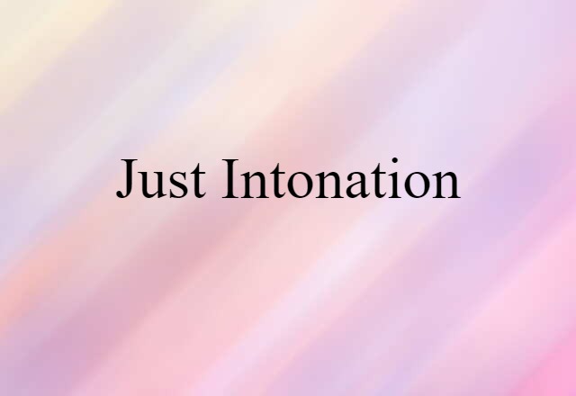 just intonation