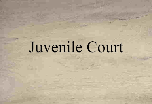 Juvenile Court (noun) Definition, Meaning & Examples