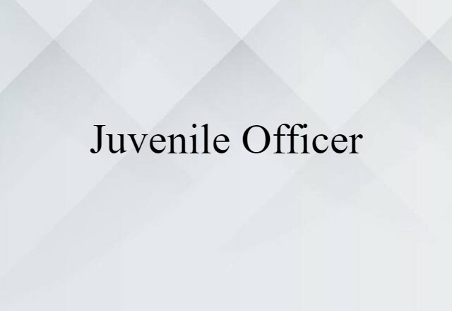 juvenile officer