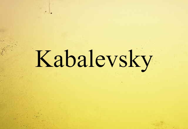 Kabalevsky