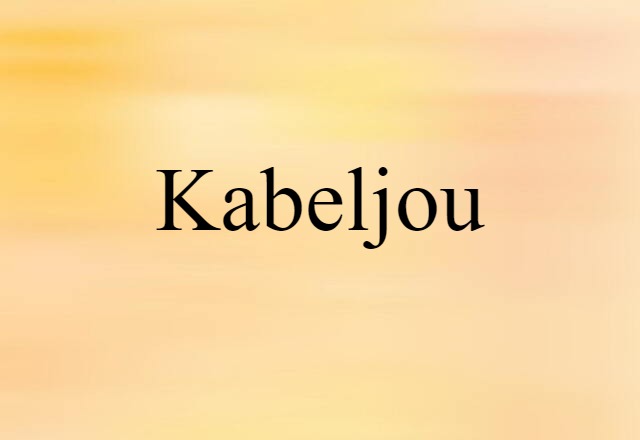 kabeljou