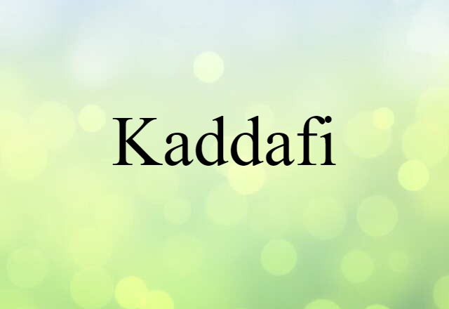 Kaddafi