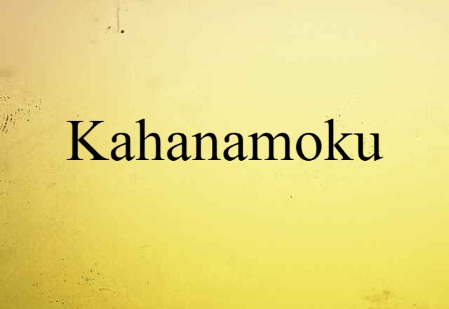 Kahanamoku (noun) Definition, Meaning & Examples