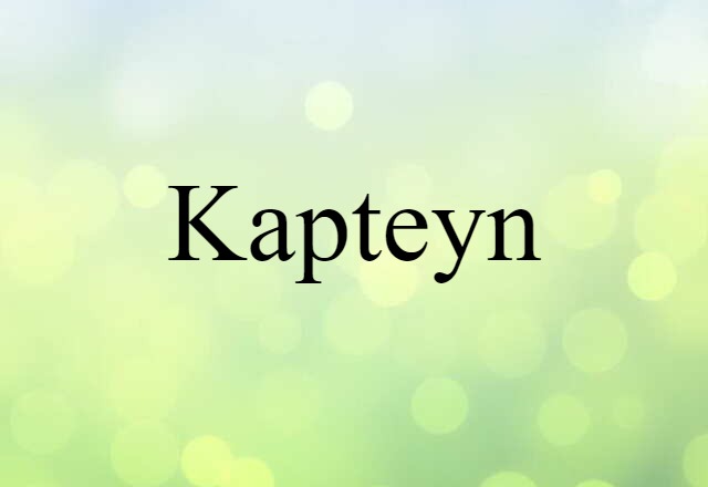 Kapteyn