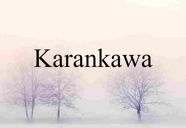 Karankawa (noun) Definition, Meaning & Examples