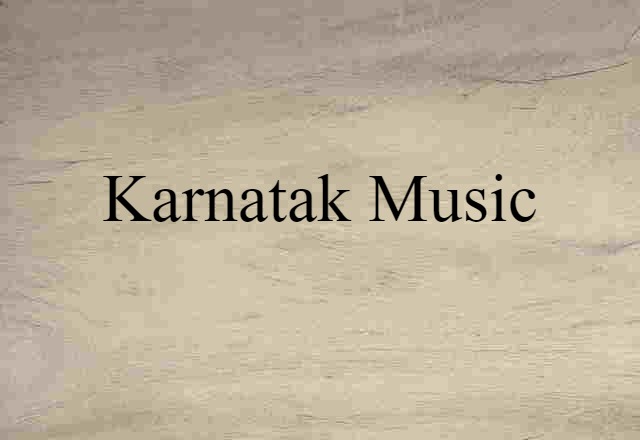 Karnatak music