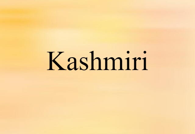 Kashmiri (noun) Definition, Meaning & Examples