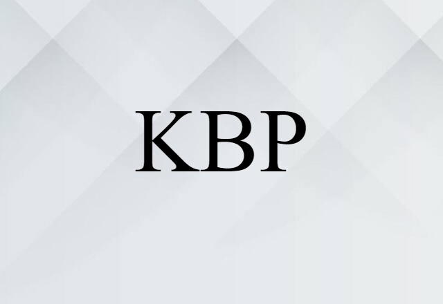 KBP (noun) Definition, Meaning & Examples