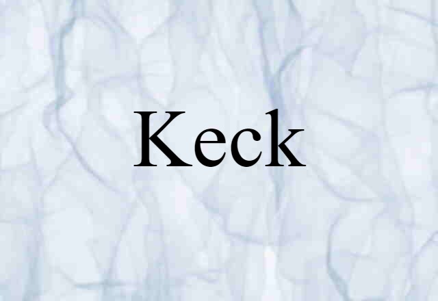 Keck (noun) Definition, Meaning & Examples