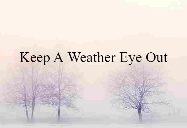 keep a weather eye out